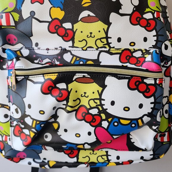 Hello Kitty and Friends Kids Backpack | Faux Leather Zipper Pocket | NEW - Picture 2 of 8